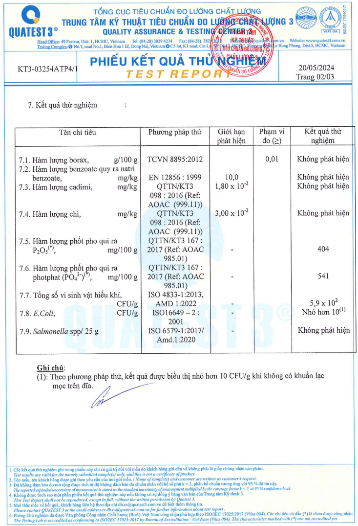 Kiểm Định Sản Phẩm Chà Bò Truyền Thống - 2
